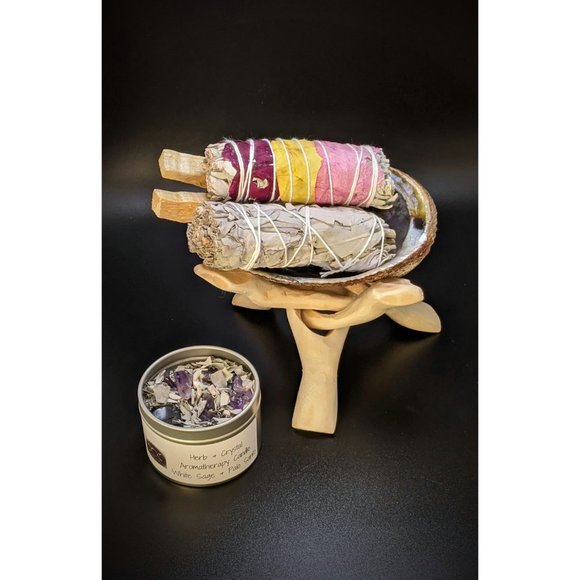 Deluxe Smudge Kit with Handmade Candle - Picture 4 of 5